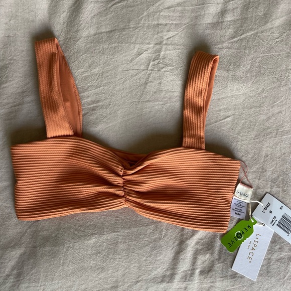 NWT L*SPACE Eco Chic Repreve® Marlee Bikini Top - color in SIENNA - Picture 7 of 15